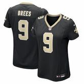 Drew Brees New Orleans Saints Women's Team Game Jersey Black
