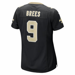 NFL Drew Brees New Orleans Saints Women's Team Game Jersey - Black