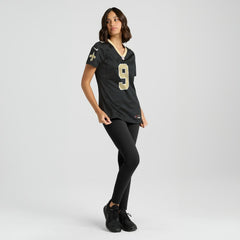 NFL Drew Brees New Orleans Saints Women's Team Game Jersey - Black