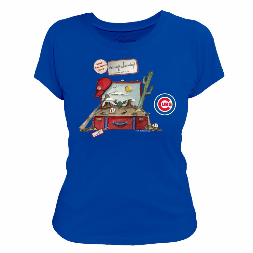 Chicago Cubs Tiny Turnip Women's 2026 Spring Training T-Shirt - Royal T-shirts