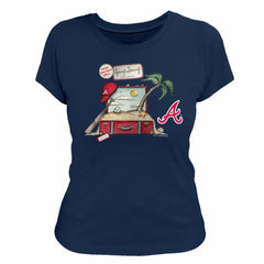 Atlanta Braves Tiny Turnip Women's 2026 Spring Training T-Shirt - Navy T-shirts