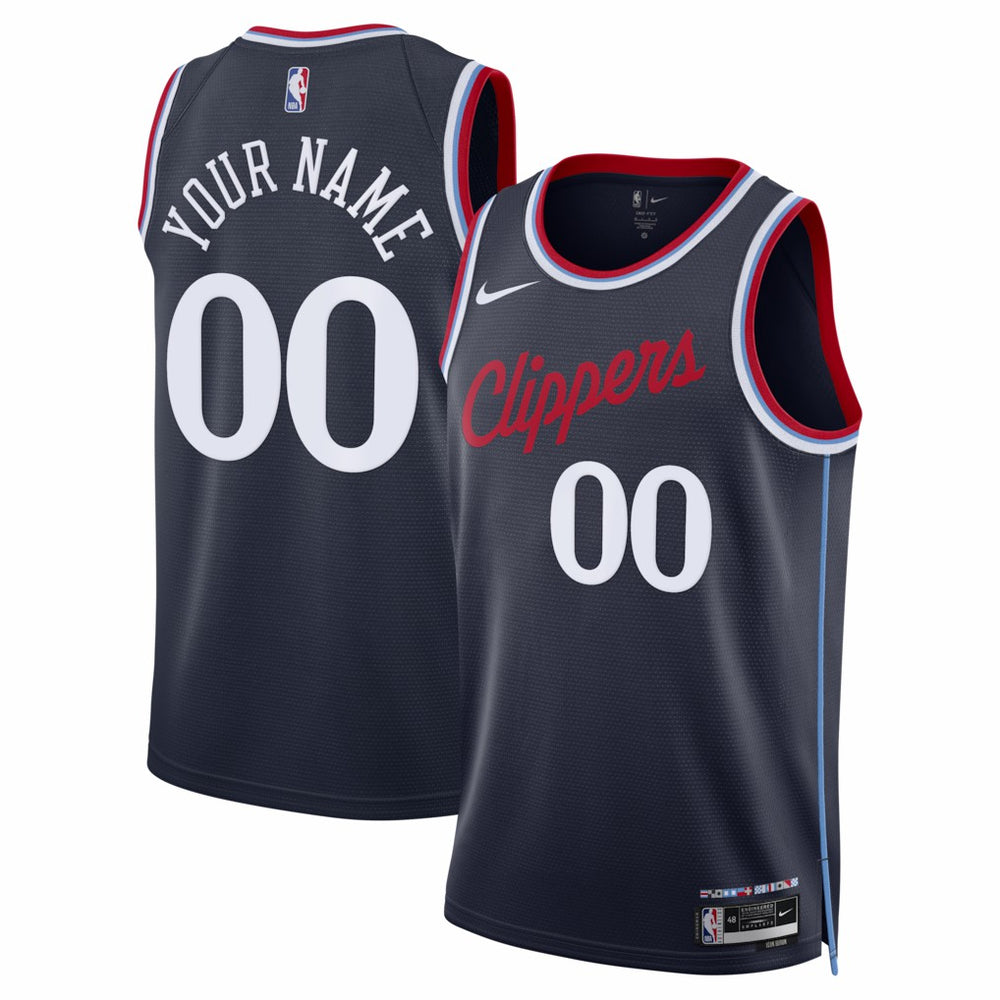 LA Clippers Unisex Swingman Custom Jersey Icon Edition Navy