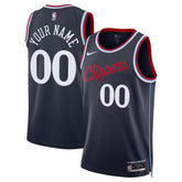 LA Clippers Unisex Swingman Custom Jersey Icon Edition Navy