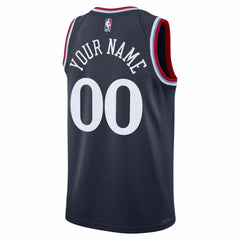 LA Clippers Unisex Swingman Custom Jersey Icon Edition Navy