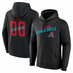 Arizona Diamondbacks Hustle Personalized Name & Number Hoodie - Black Hoodies