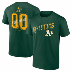 Athletics Hustle Personalized Name & Number T-Shirt - Green T-shirts