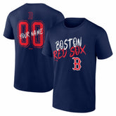 Boston Red Sox Hustle Personalized Name & Number T-Shirt - Navy T-shirts