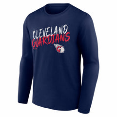 Cleveland Guardians Hustle Personalized Name & Number Long Sleeve T-Shirt - Navy T-shirts