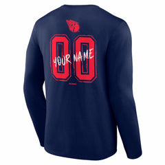 Cleveland Guardians Hustle Personalized Name & Number Long Sleeve T-Shirt - Navy T-shirts