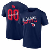 Cleveland Guardians Hustle Personalized Name & Number T-Shirt - Navy T-shirts