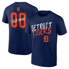 Detroit Tigers Hustle Personalized Name & Number T-Shirt - Navy T-shirts