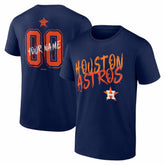Houston Astros Hustle Personalized Name & Number T-Shirt - Navy T-shirts