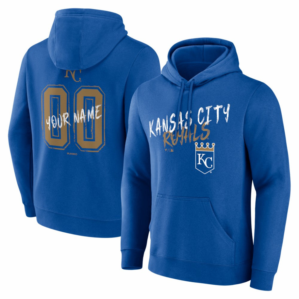 Kansas City Royals Hustle Personalized Name & Number Hoodie - Royal Hoodies