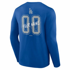 Los Angeles Dodgers Hustle Personalized Name & Number Long Sleeve T-Shirt - Royal T-shirts