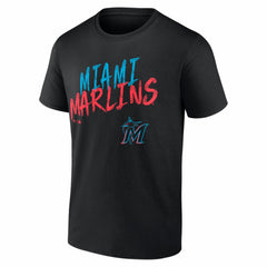 Miami Marlins Hustle Personalized Name & Number T-Shirt - Black T-shirts