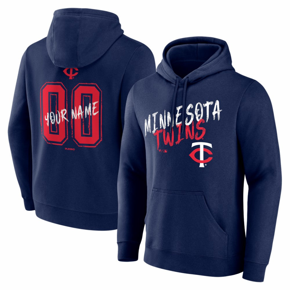 Minnesota Twins Hustle Personalized Name & Number Hoodie - Navy Hoodies