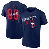 Minnesota Twins Hustle Personalized Name & Number T-Shirt - Navy T-shirts