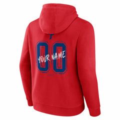 Philadelphia Phillies Hustle Personalized Name & Number Hoodie - Red Hoodies