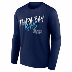 Tampa Bay Rays Hustle Personalized Name & Number Long Sleeve T-Shirt - Navy T-shirts