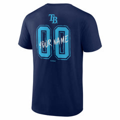 Tampa Bay Rays Hustle Personalized Name & Number T-Shirt - Navy T-shirts