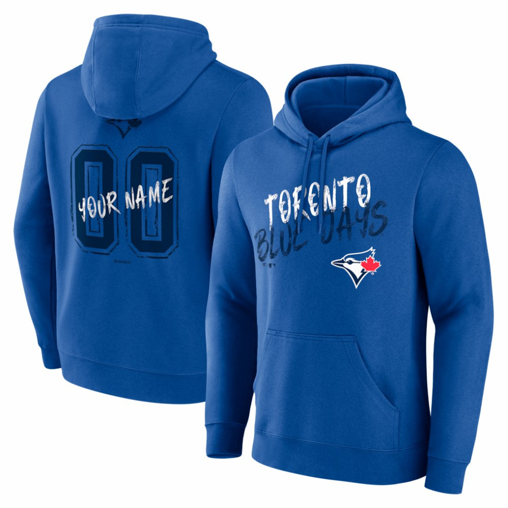 Toronto Blue Jays Hustle Personalized Name & Number Hoodie - Royal Hoodies