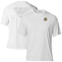 NHL Boston Bruins Columbia PFG Terminal Tackle Omni-Shade T-Shirt - White