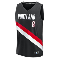 NBA Deni Avdija Portland Trail Blazers Fast Break Replica Jersey - Icon Edition - Black