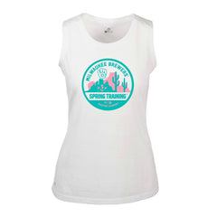 Milwaukee Brewers Levelwear Women's Macy Spring Training Badge Bold Tank Top - White Tanks