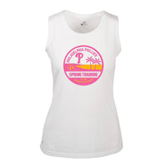 Philadelphia Phillies Levelwear Women's Macy Spring Training Badge Bold Tank Top - White Tanks