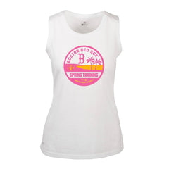 Boston Red Sox Levelwear Women's Macy Spring Training Badge Bold Tank Top - White Tanks