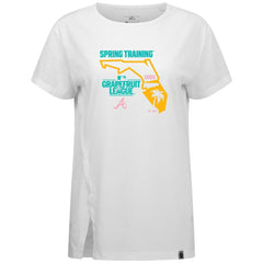 Atlanta Braves Levelwear Women's 2026 Spring Training Influx Ball Bold T-Shirt - White T-shirts