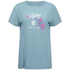 Detroit Tigers Levelwear Women's Influx Spring Training Sunrise Bold T-Shirt - Blue T-shirts