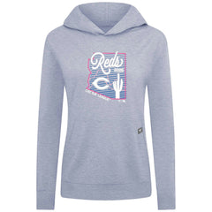 Cincinnati Reds Levelwear Women's Relay Spring Training Sunrise Bold Hoodie - Light Blue Hoodies