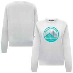 Cleveland Guardians Levelwear Women's Yvette Spring Training Badge Bold Sweatshirt - White Sweatshirts