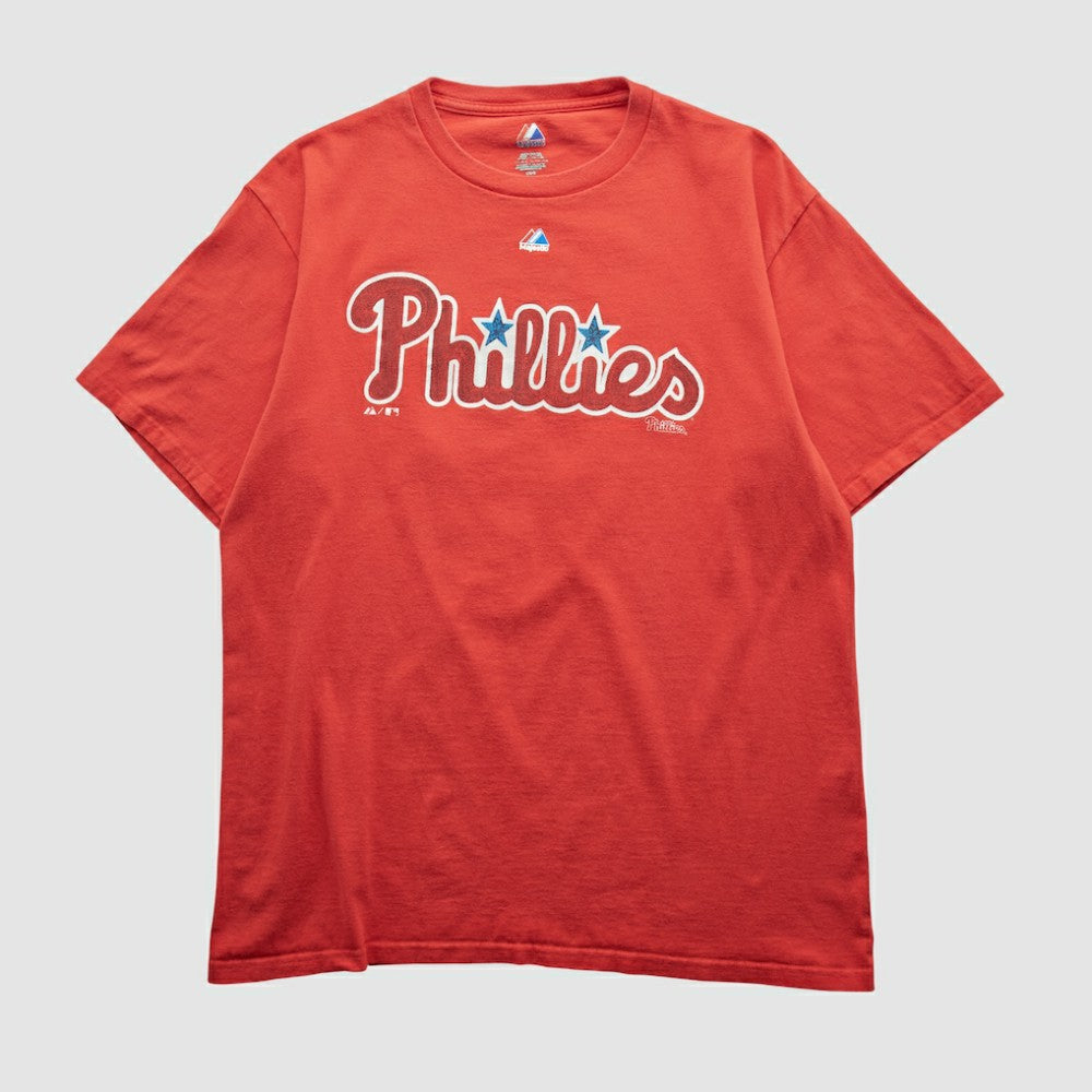 Philadelphia Phillies Majestic 2000s T-shirt - Red - M by Fanatics Real Vintage T-shirts