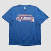 Super Bowl XLII NFL 2007 T-shirt Blue Vintage