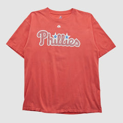 Philadelphia Phillies Majestic 2000s T-shirt - Red - M by Fanatics Real Vintage T-shirts