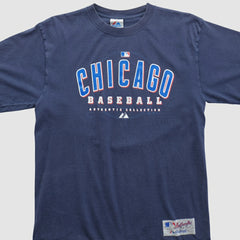 Chicago Cubs Majestic 2000s T-shirt - Navy - M by Fanatics Real Vintage T-shirts