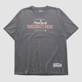 Cincinnati Reds Majestic 2000s T-shirt - Dark Heather Gray - L by Fanatics Real Vintage T-shirts