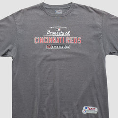 Cincinnati Reds Majestic 2000s T-shirt - Dark Heather Gray - L by Fanatics Real Vintage T-shirts
