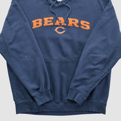 Chicago Bears NFL 2010s Hooded Pullover Sweatshirt Navy Vintage