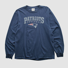 New England Patriots NFL 2010s Long Sleeve T-shirt Navy Vintage