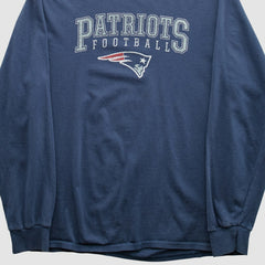 New England Patriots NFL 2010s Long Sleeve T-shirt Navy Vintage
