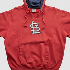 St. Louis Cardinals Genuine Merchandise 2000s Hooded Pullover Sweatshirt - Red - L by Fanatics Real Vintage Pullover