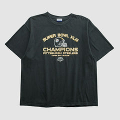 Super Bowl XLIII Reebok 2009 T-shirt Black Vintage