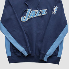 Utah Jazz NBA 2000s Hooded Pullover Sweatshirt Navy Vintage