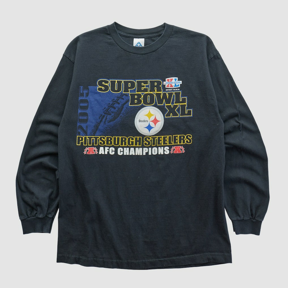 Super Bowl XL Alstyle 2006 Long Sleeve T-shirt Black Vintage