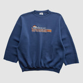 Denver Broncos Logo Athletic 90s Pullover Sweatshirt Navy Vintage