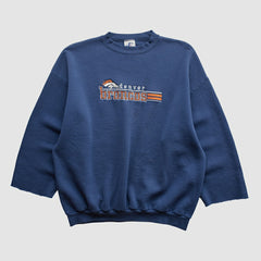Denver Broncos Logo Athletic 90s Pullover Sweatshirt Navy Vintage