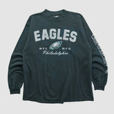 Philadelphia Eagles NFL 2000s Long Sleeve T-shirt Charcoal Vintage